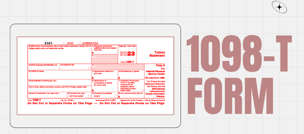 The sample of the 1098-T tuition statement form